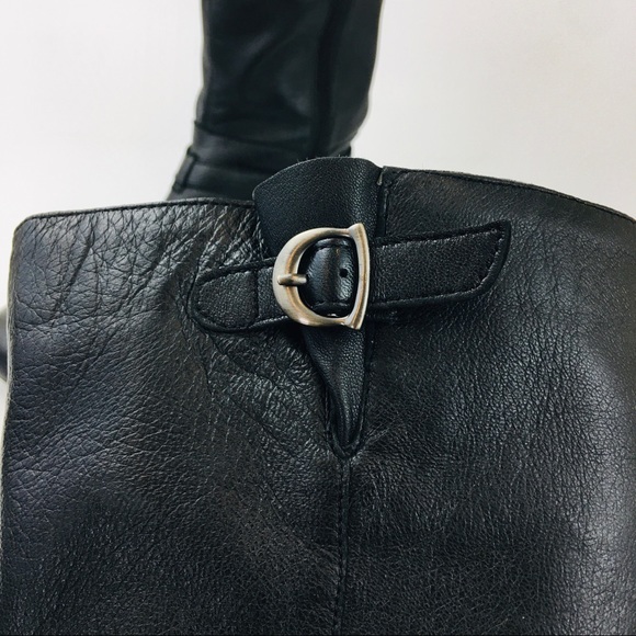 JOAN & DAVID Black Leather Knee Boots - Picture 7 of 16